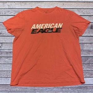 American Eagle Salmon Pink Shirt Prep Jock Y2k USA Aeropostale Hollister